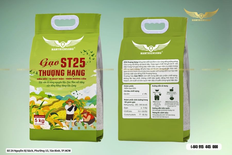 Bao đựng gạo có tay cầm